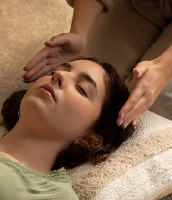 personal wellness retreat reiki on a woman