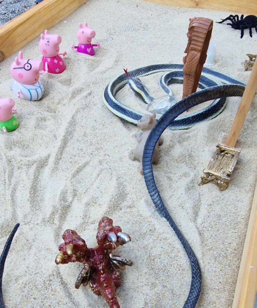 wellness therapies sand play therapy tray with figurines